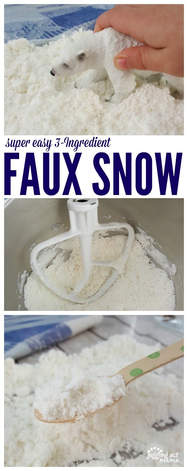 super easy and fun faux snow