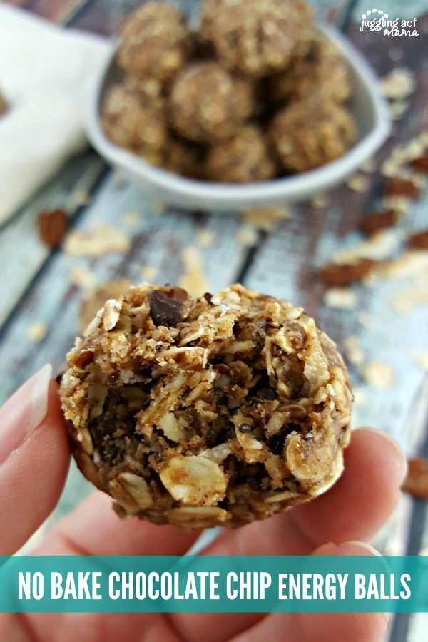 No Bake Chocolate Chip Energy Balls with Barleans Forti-Flax #ad #EatHealthyWithBarleans