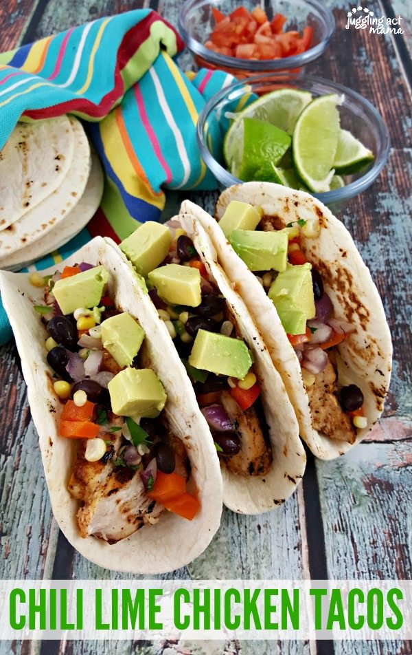 CHILI LIME CHICKEN TACOS #ad #GrillIt #TacoTuesday #HamiltonBeach