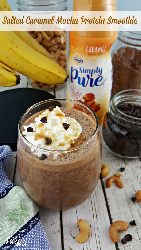 Salted Caramel Mocha Protein Smoothie #ad #SilkandSimplyPureCreamer
