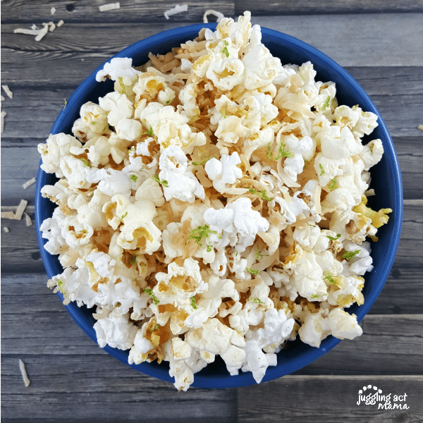 TOASTED COCONUT LIME POPCORN #AD