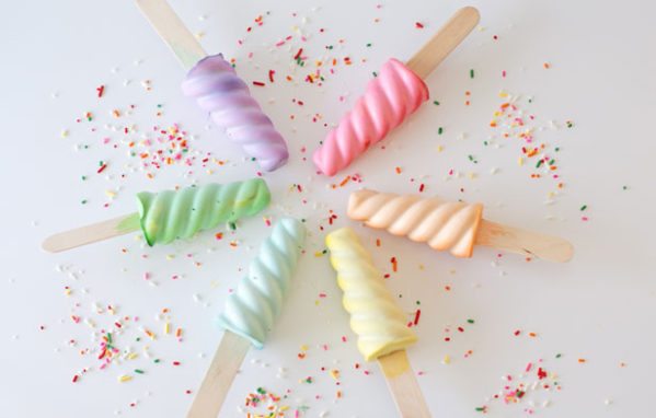sidewalk chalk in the form of popsicles