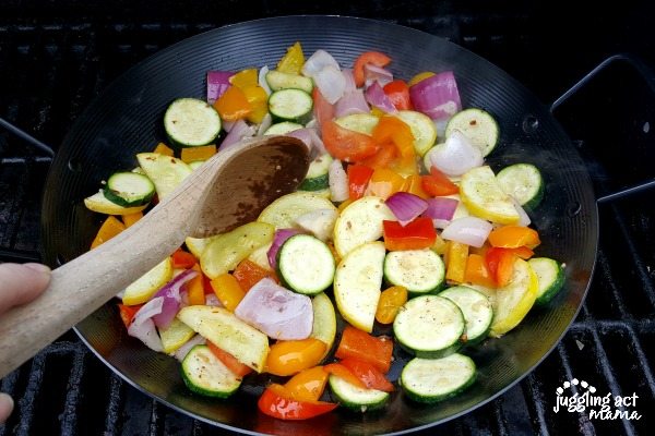 Grilled Chicken Thighs + Grilled Vegetables