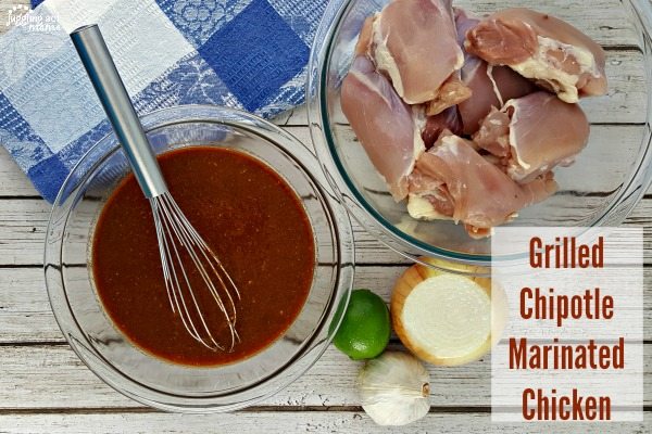 Chipotle Marinade and Chicken ingredients in bowls.