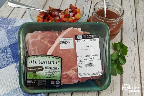 Package of pork chops.