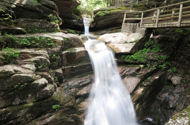 A waterfall spilling over the rocks - Sabbaday Falls, NH.