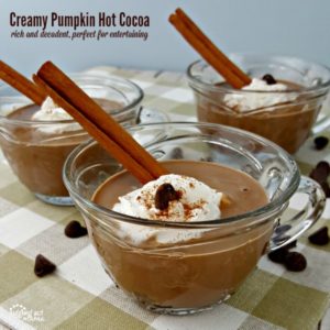 Creamy Pumpkin Hot Cocoa is perfect for Fall entertaining