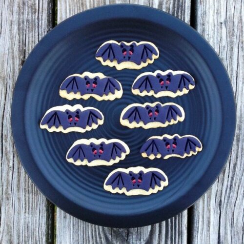 Spooky Bat Sugar Cookies for Halloween