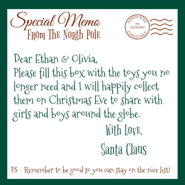 Letter from Santa Claus sample image.