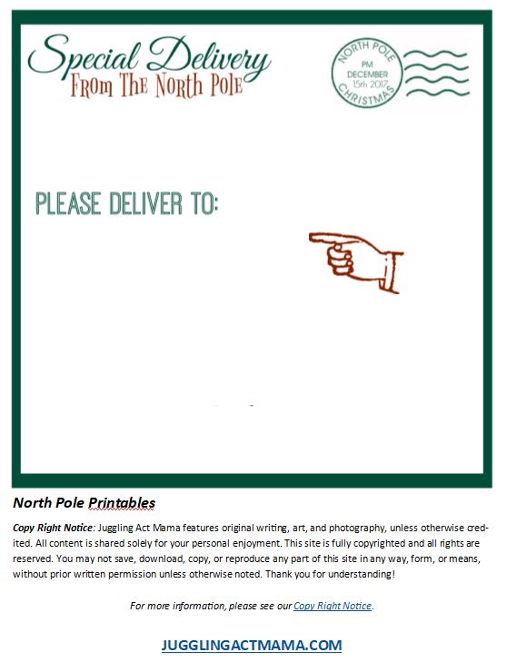 North Pole Box Address Labels