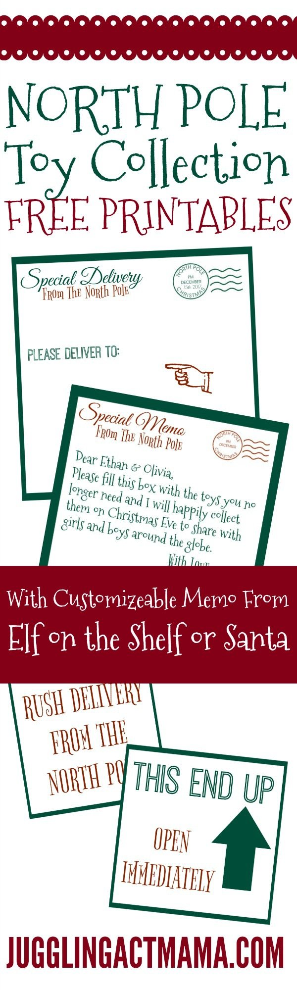 Collage image for Christmas time labels.