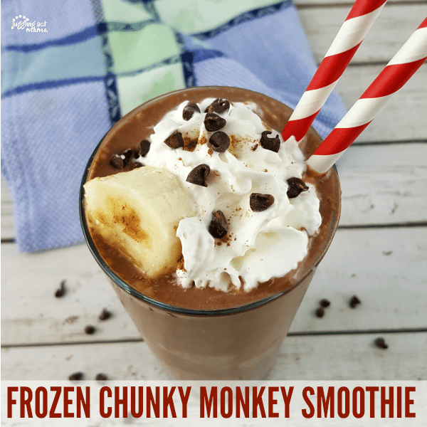 Frozen Chunky Monkey Smoothie #CalorieCountDown #IC #ad