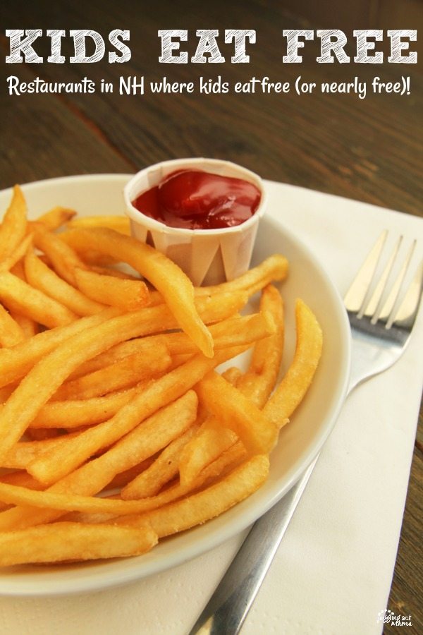 Restaurants where kids eat free in NH listed by day