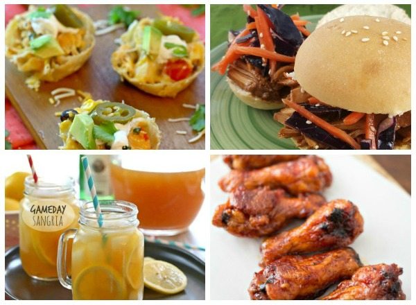 Collage of Game Day March Madness Munchies.