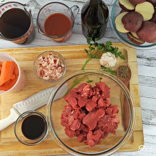 Beef Bourguignon ingredients