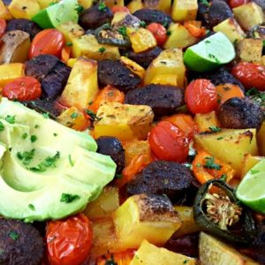 EASY SHEET PAN CHORIZO SAUSAGE DINNER