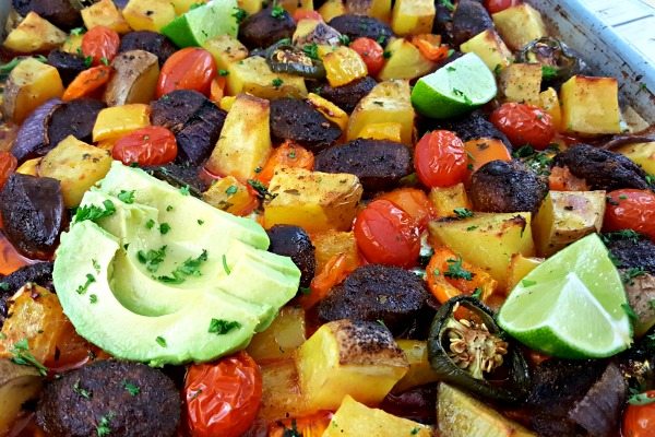 EASY SHEET PAN CHORIZO SAUSAGE DINNER