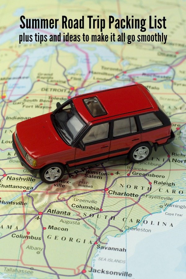 Image of toy car on a paper map with text overlay.