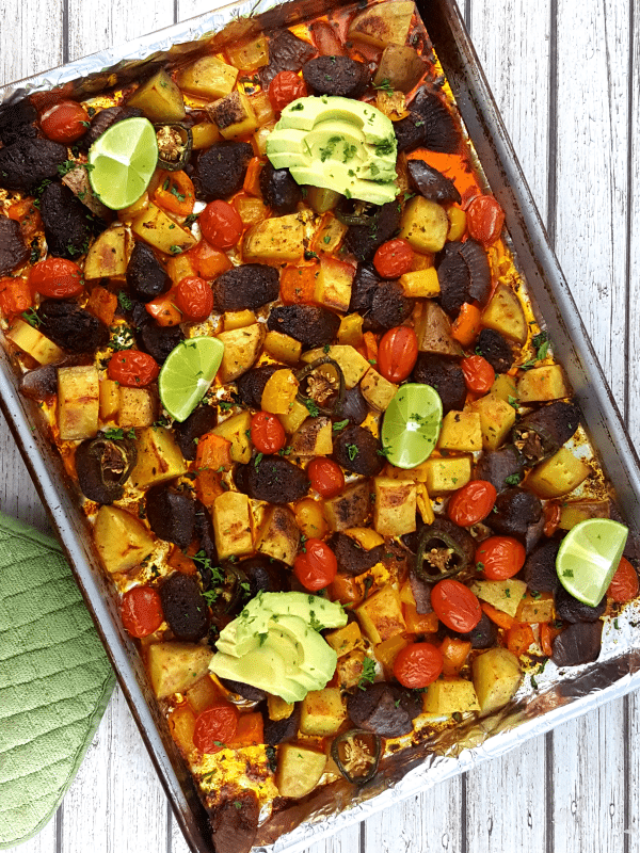 DELICIOUS + EASY CHORIZO SHEET PAN MEAL