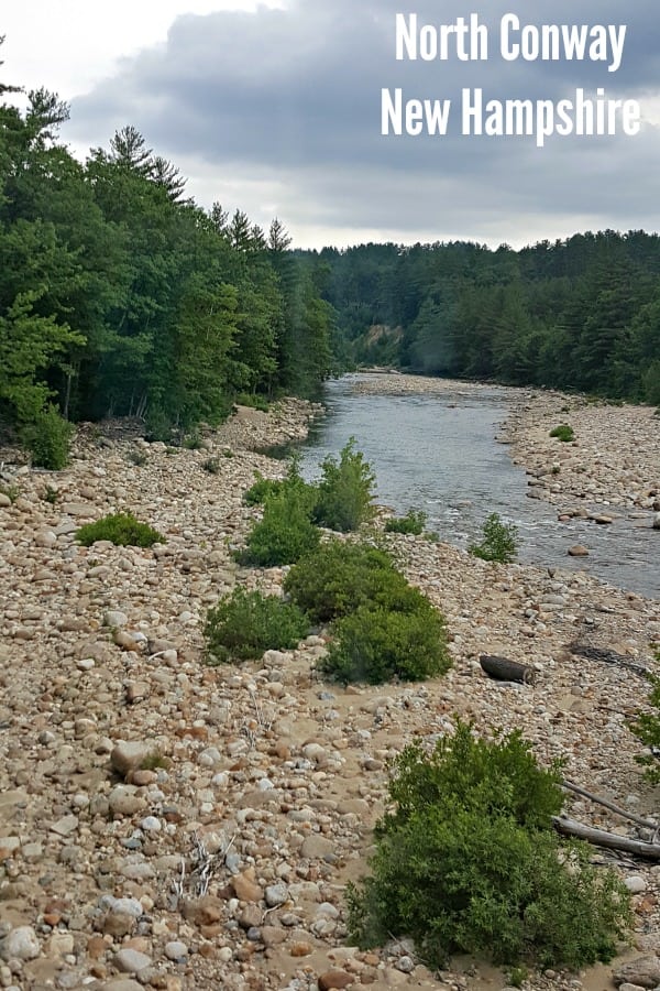 Picture of a stream bed along the path of the Conway Scenic Railroad in North Conway, NH.