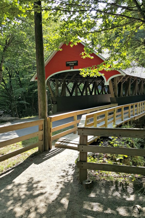 Covered bridge at Flume Gorge NH.