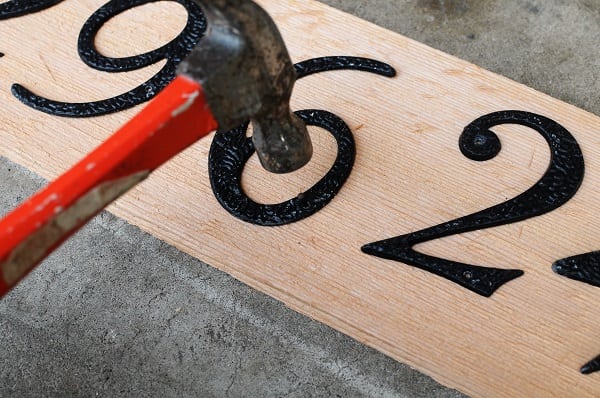 Rustic House Number Plaque