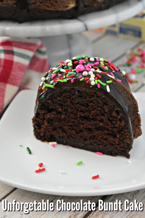 Close up image of a slice of chocolate cake with sour cream on a white plate.