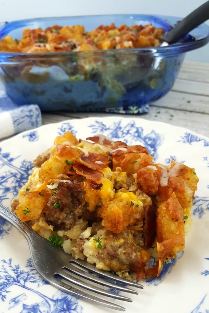 You're going to love this delicious and easy Tater Tot Breakfast Casserole Recipe