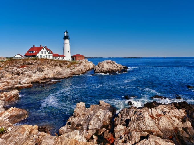 Portland Head Lighthouse in Cape Elizabeth, Maine.