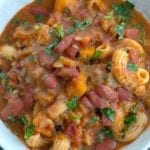 Closeup view of vegan chili