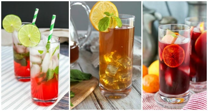 Cook out beverages collage.