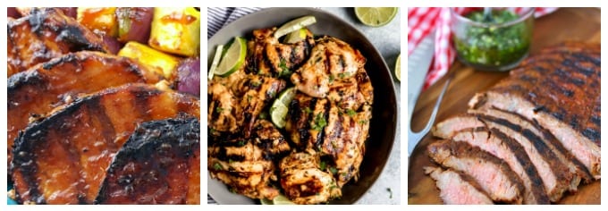 Cook out main dishes collage.