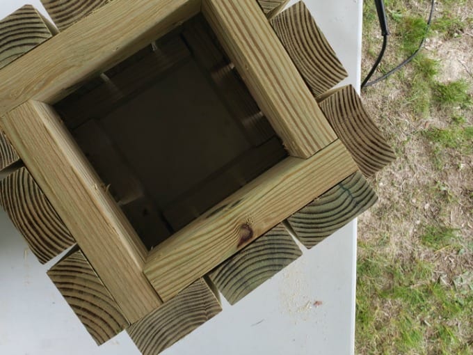 How to make a planter bench step 4