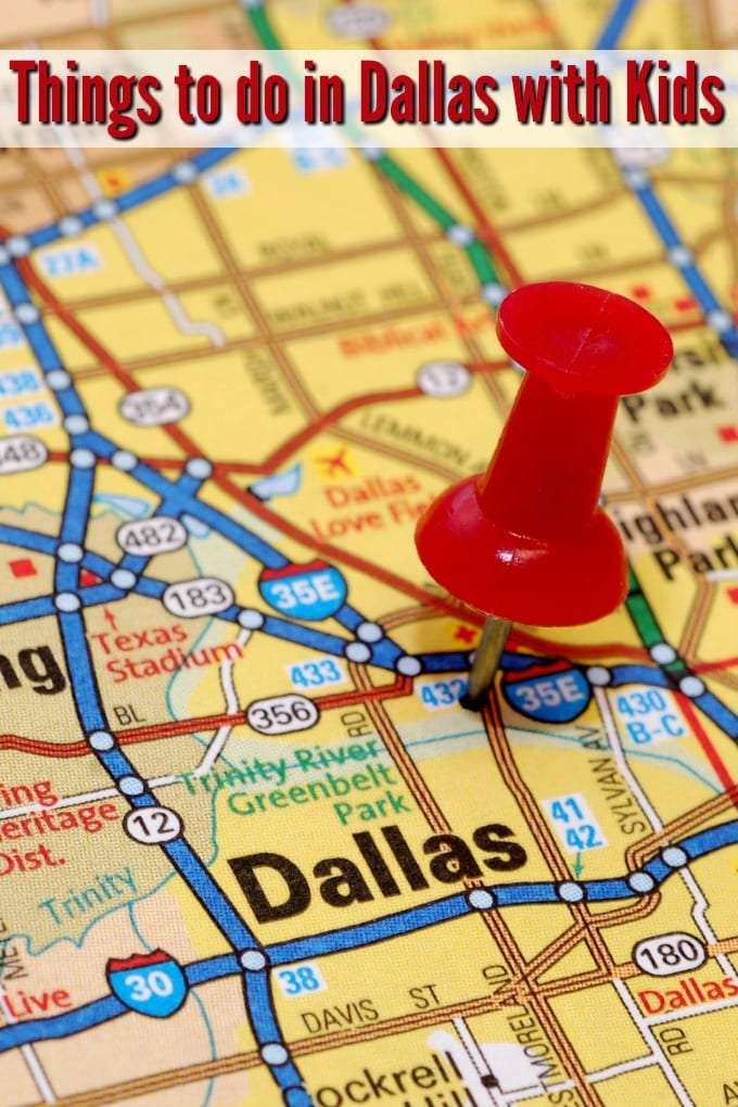 Map of Dallas Texas with a red thumbtack.