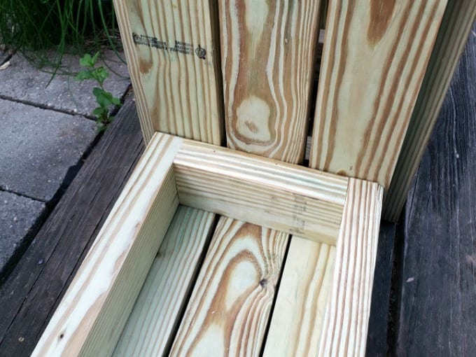 How to make a planter bench step 5