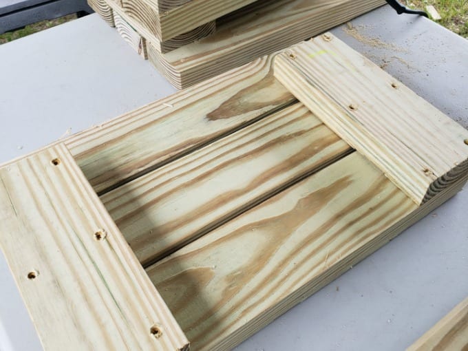 How to make a planter bench step 3