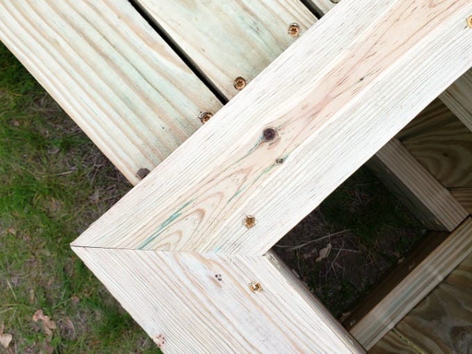 How to make a planter bench step 6