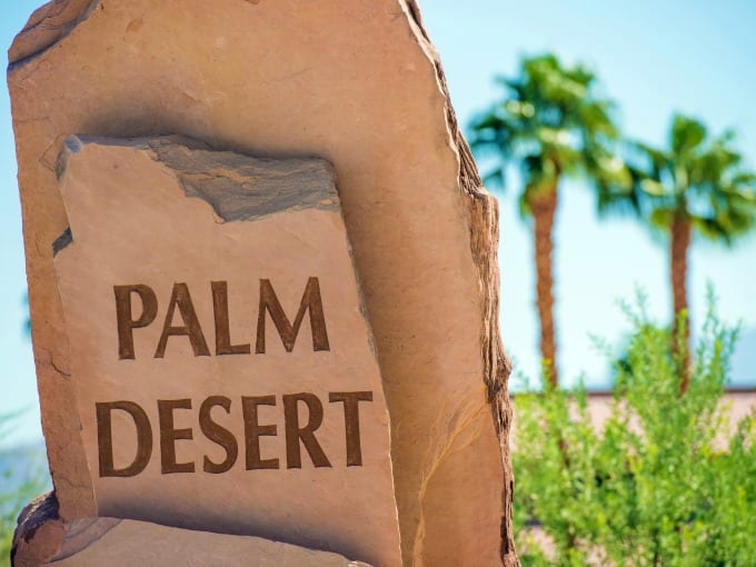 Palm Desert Stone Sign