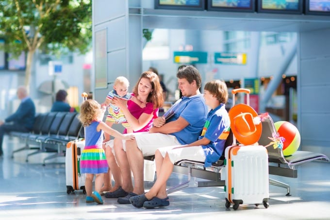 Family at the airport.