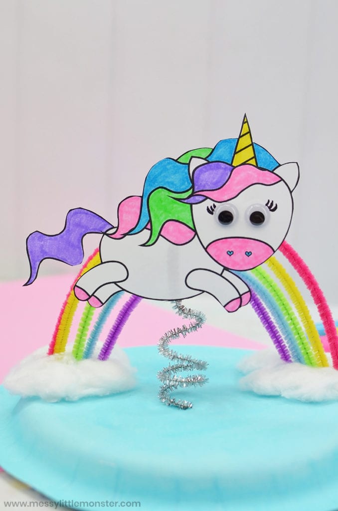 Unicorn paper plate project.