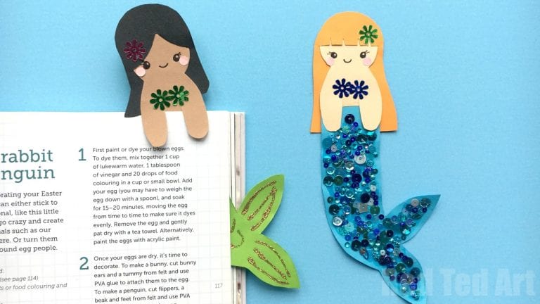 Mermaid Bookmarks -  - Mermaid Crafts for Kids.