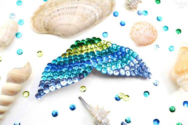 Mermaid Fin Hair Clip - Mermaid Crafts for Kids.