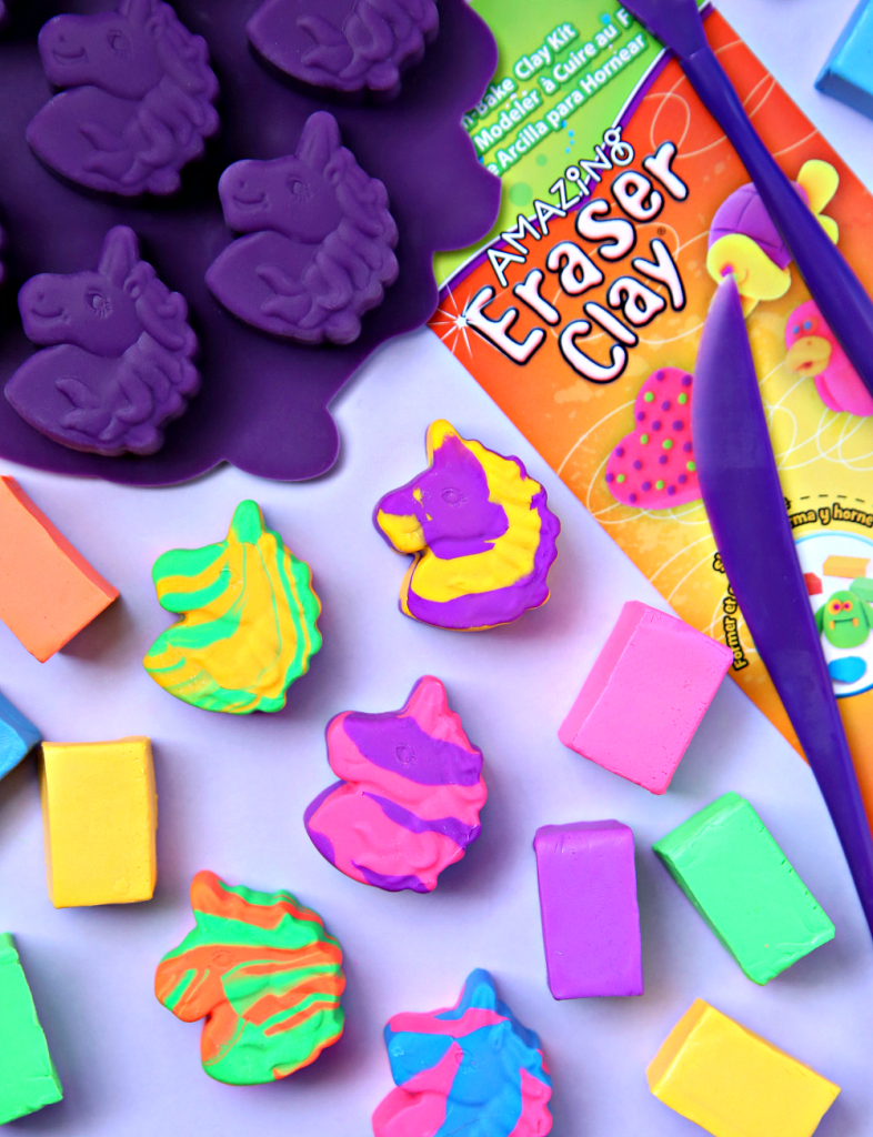 Unicorn erasers.