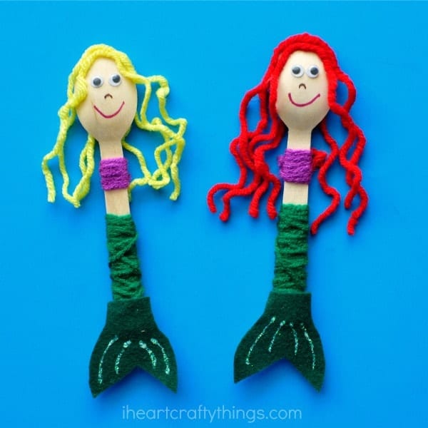 Wooden Spoon Mermaid Crafts.