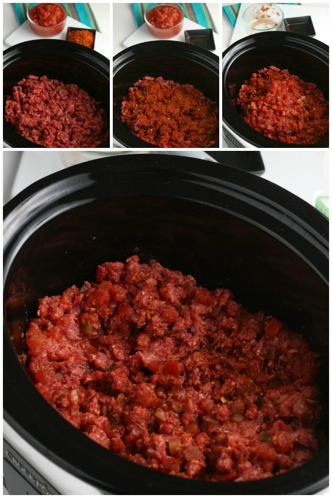 ground beef taco meat recipe collage