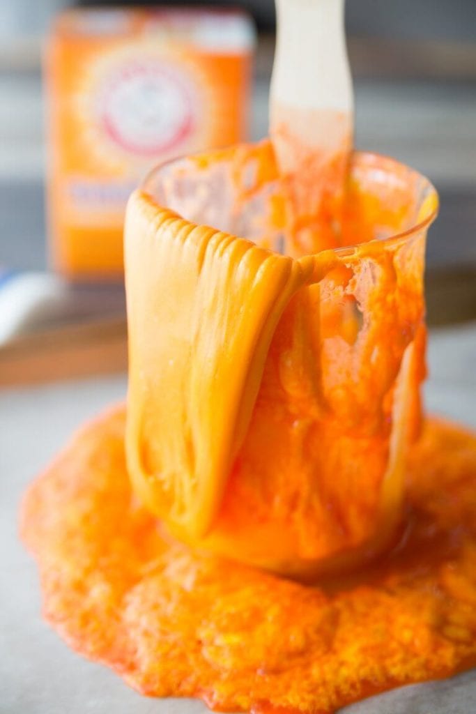 Fizzing Volcano Slime from Little Bins for Little Hands - Cool Slime Ideas for Kids