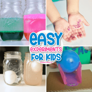 easy science experiments square collage image