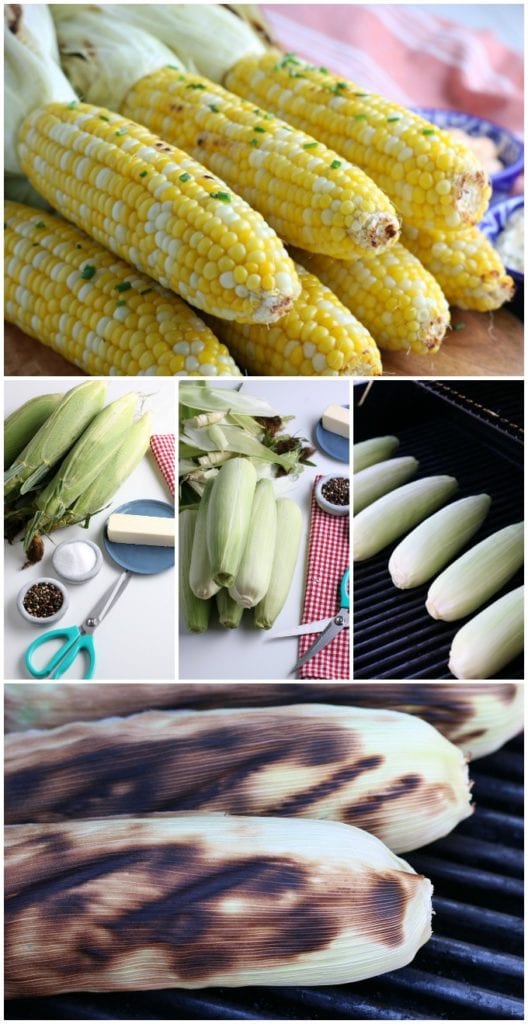 How to Make Easy Grilled Corn on the Cob collage.