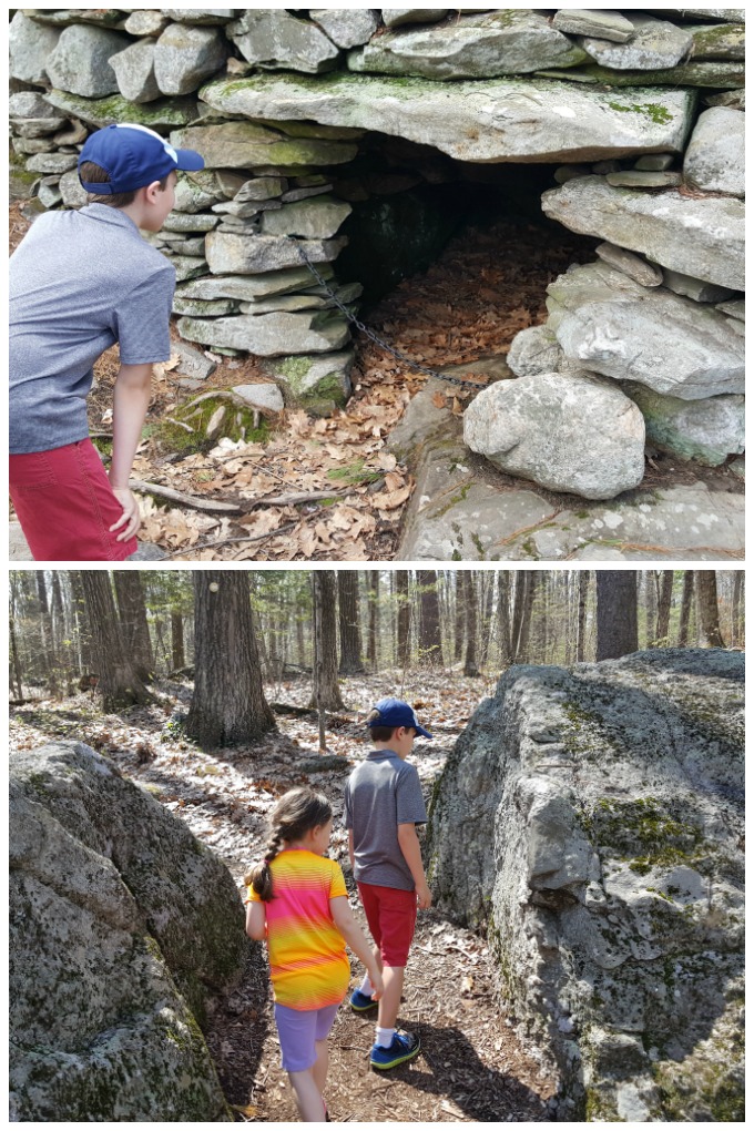 America's Stonehenge in New Hampshire collage