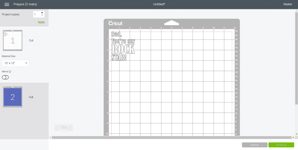 Cricut Design Space - ready to cut
